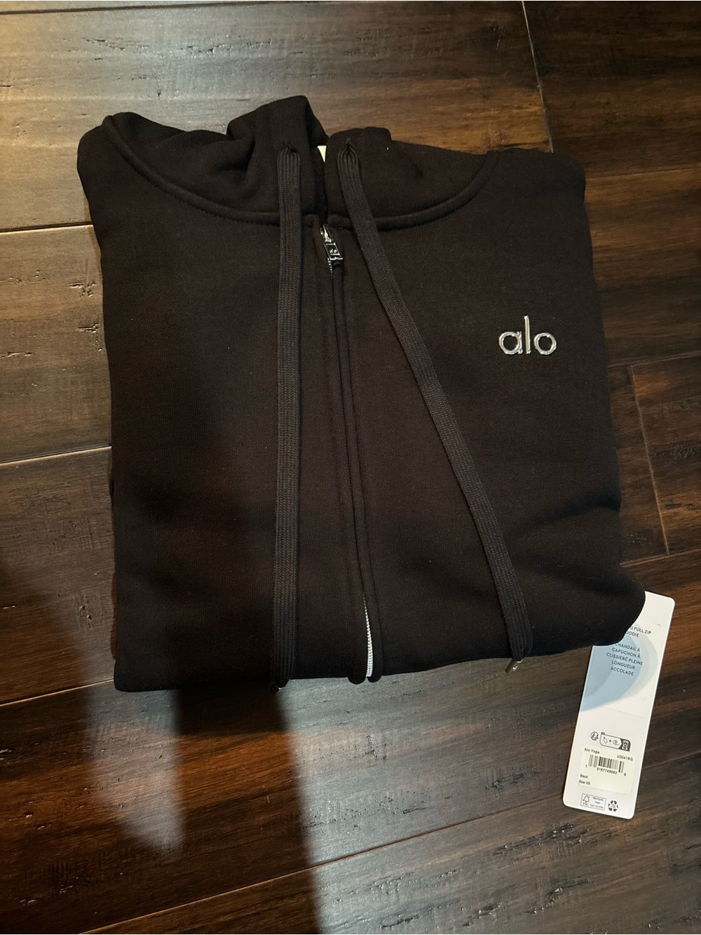 Alo Accolade Full Zip Hoodie Sweatshirt - Black (sku: U3041RG-black)
